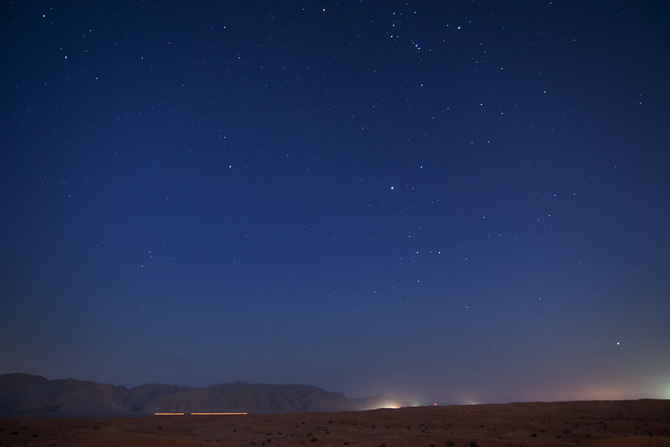 Starry night over the desert