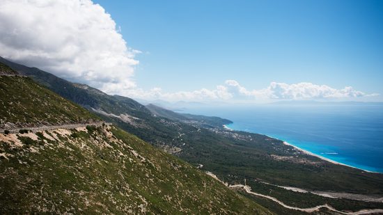 The Albanian coastline