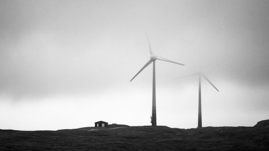 Foggy windmills