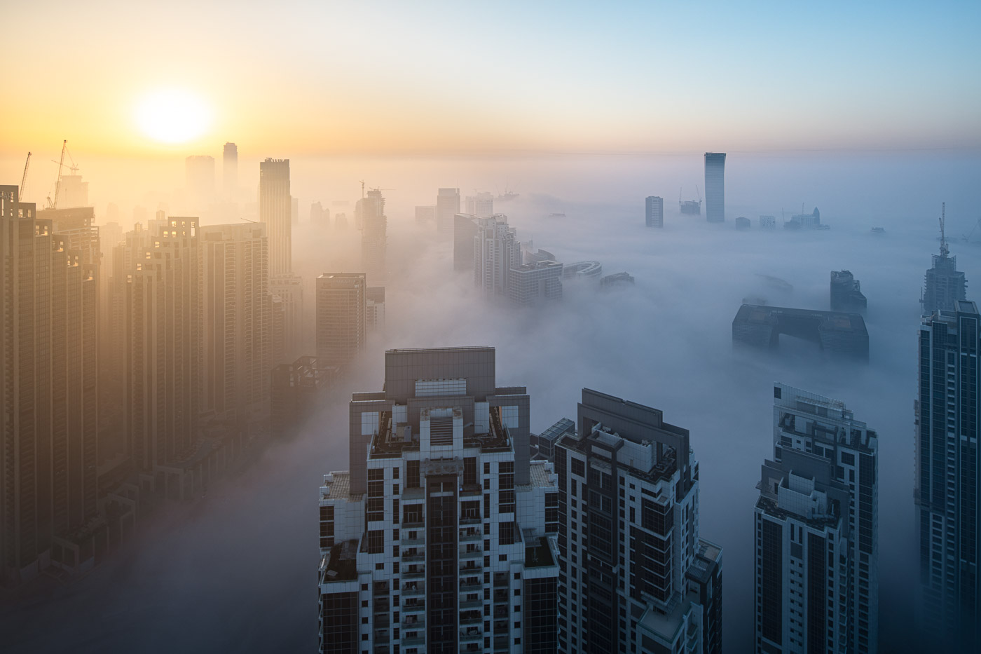 Foggy sunrise in Dubai #9
